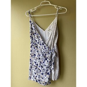 LSpace Maria Floral Wrap Around Romper Women's Size Small